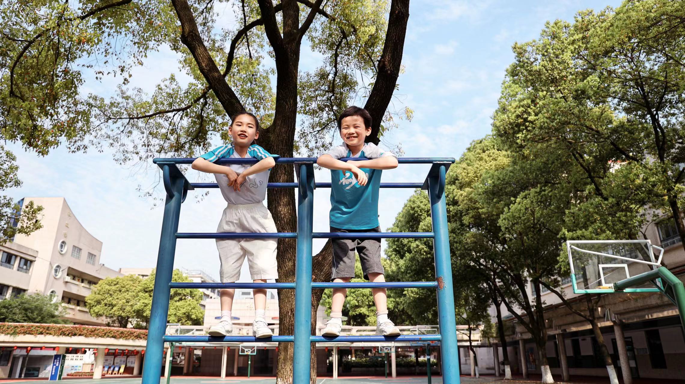 图为雨花区砂子塘小学美好的校园里。长沙晚报通讯员 李静 摄