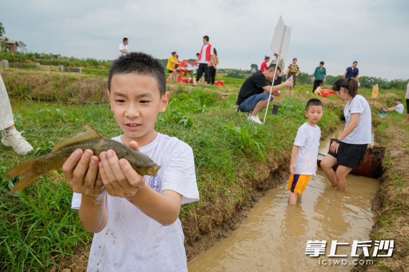 浑水摸鱼，虽然满身泥水，但孩子们玩得非常开心