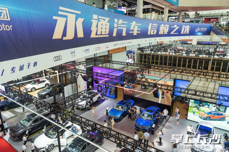 2022湖南车展鸟瞰。长沙晚报全媒体记者 邹麟 摄