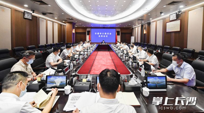 8月16日下午，省委常委、市委书记、市委审计委员会主任吴桂英主持召开市委审计委员会会议。   长沙晚报全媒体记者 余劭劼 摄