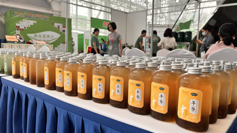 尚木兰亭推出名优茶冷萃浸泡的系列冷泡茶将传统茶味与方便饮用相结合。 长沙晚报全媒体记者 周辉霞 摄