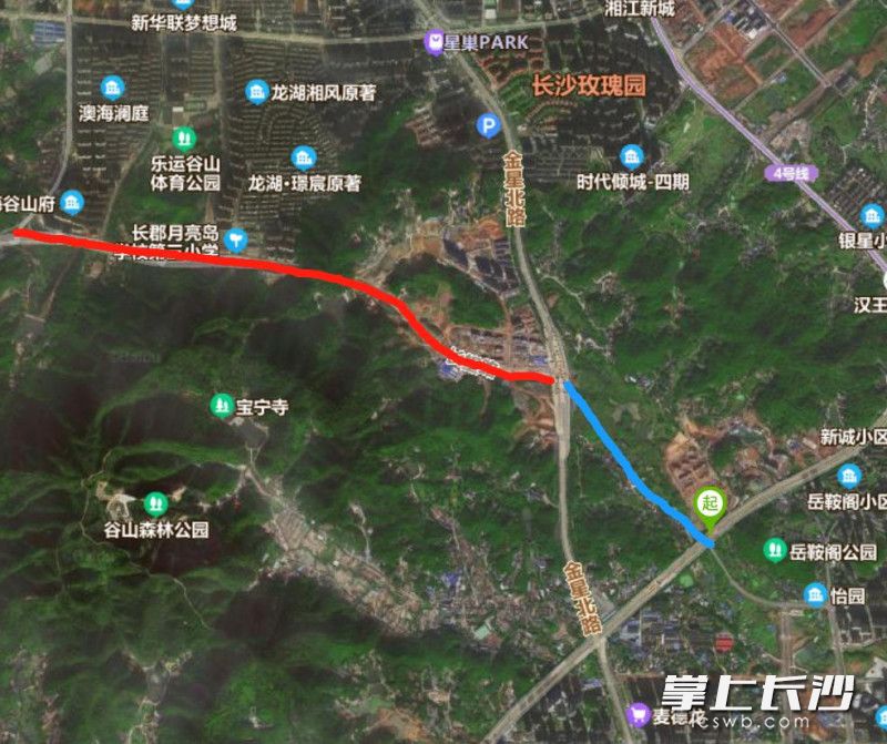 红色为已通车段，蓝色为新建段。资料图片
