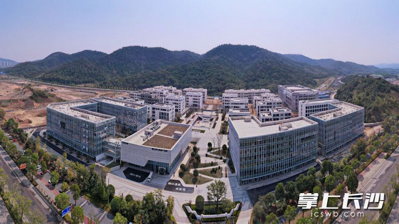 9月28日，长沙健康医疗大数据产业孵化基地正式开园，图为基地航拍图。均为长沙晚报全媒体记者 郭雨滴 摄