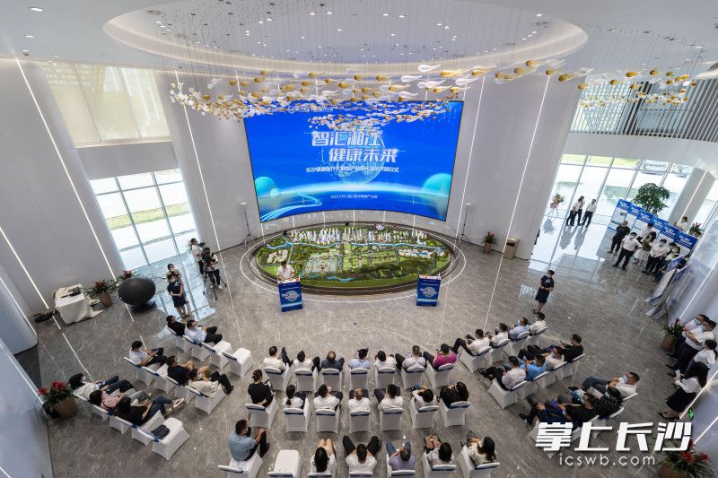 长沙健康医疗大数据产业孵化基地开园仪式现场。长沙晚报全媒体记者  郭雨滴 摄
