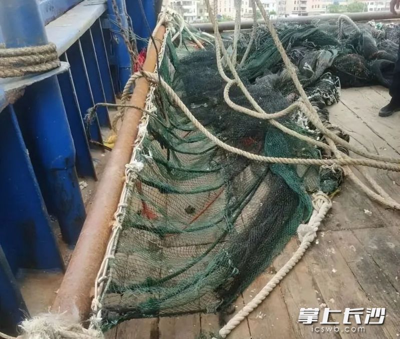 岳阳市君山区人民法院近日审结一起非法捕捞水产品案，图为涉案渔具。法院供图