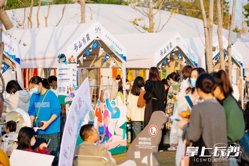 11月26日，“书山有麓——长沙首个青年阅读市集”在后湖国际艺术园开市。均为主办方供图