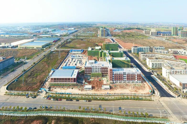 工程建设进入尾声的金阳高级中学。长沙晚报通讯员 周媖 供图