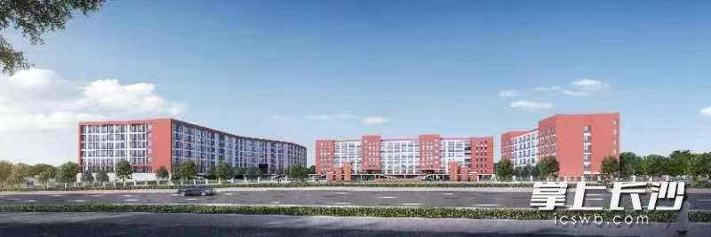 长沙卓华高级中学新校区效果图。学校供图