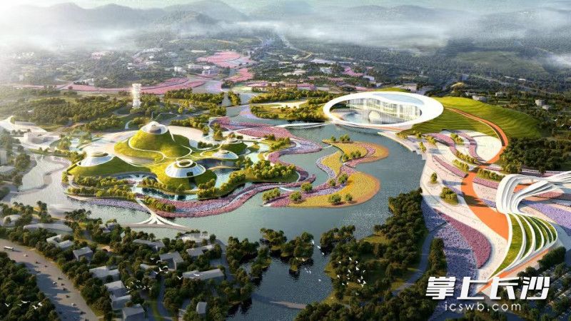 长株潭绿心中央公园花卉园艺博览园项目效果图。