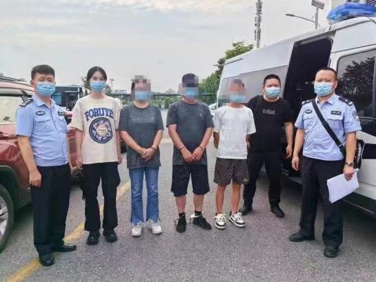 民警赶赴广西将该团伙成员抓获。 长沙警方供图