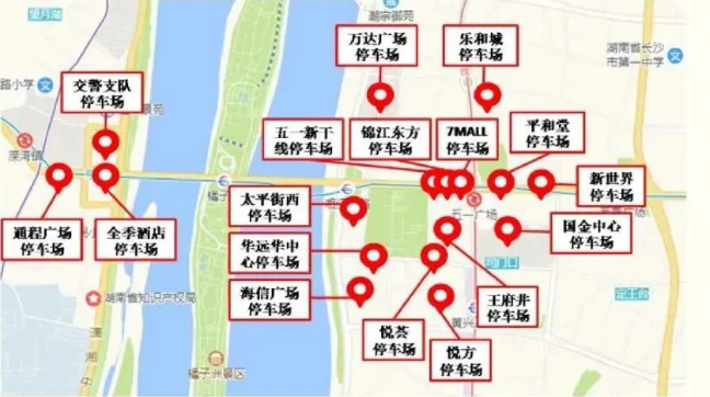 周边可停车地点示意图