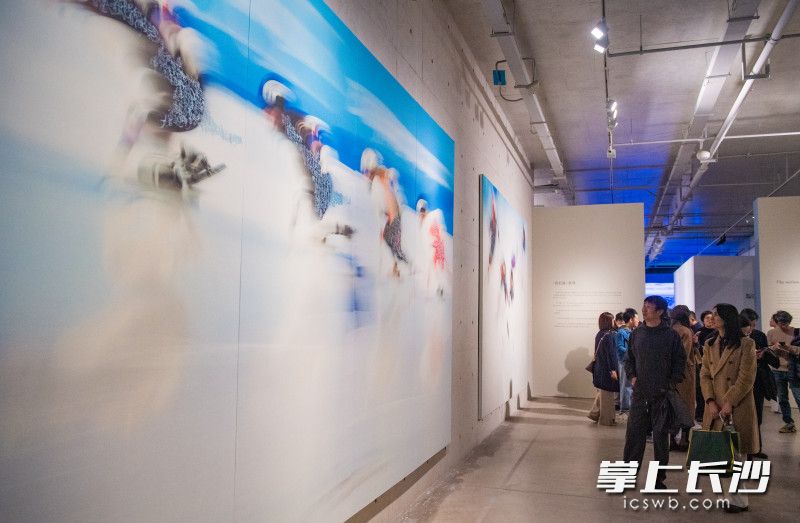 展出作品在体育摄影的基础上进行了再创作。