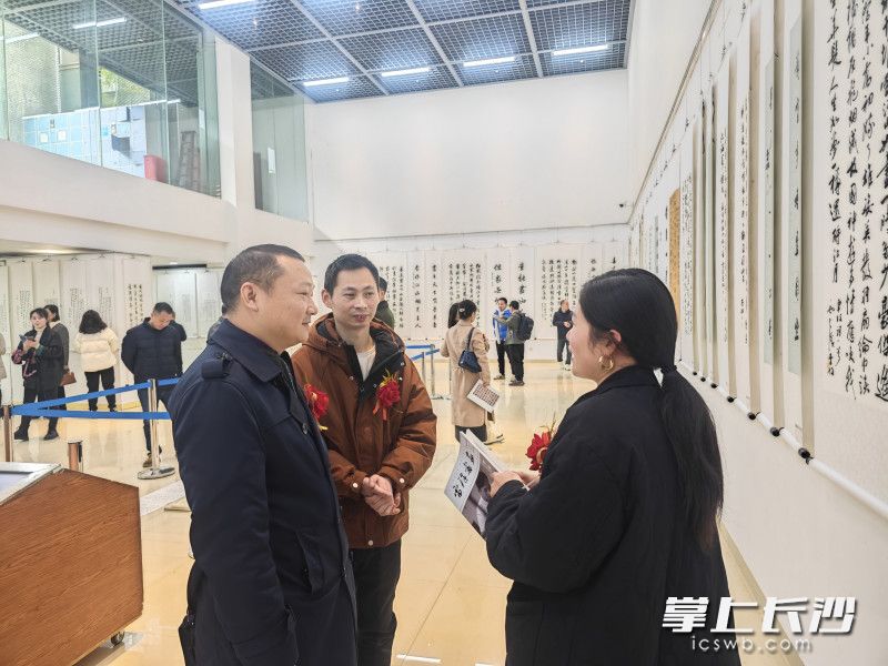 李牧书法作品展在长沙开幕。均为主办方供图