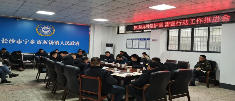 灰汤镇多次组织召开“利剑护蕾·雷霆行动”专项工作会议。