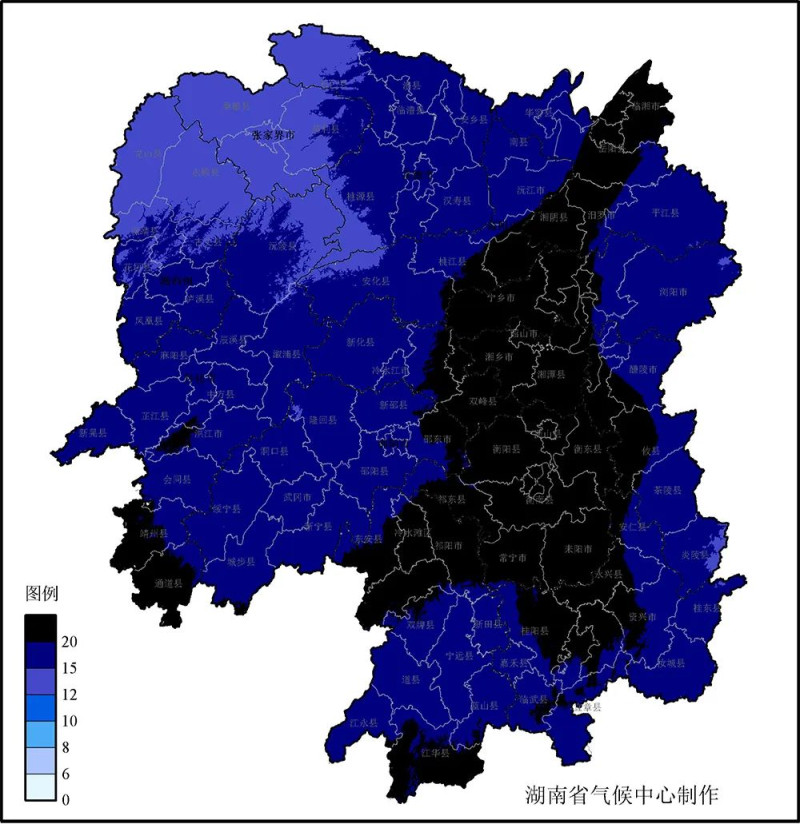最低气温降温幅度图(单位:℃) 最低气温降温幅度图(单位:℃)