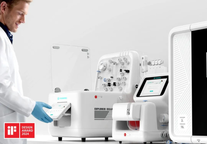 获得全球工业设计大奖——2024年iF设计奖的楚天思为康细胞药物自动化制备系统HMI。受访者供图 获得全球工业设计大奖——2024年iF设计奖的楚天思为康细胞药物自动化制备系统HMI。受访者供图