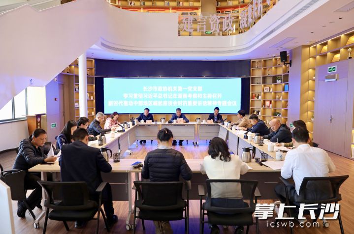 市政协机关第一党支部专题学习。长沙晚报通讯员 陈婉依 摄