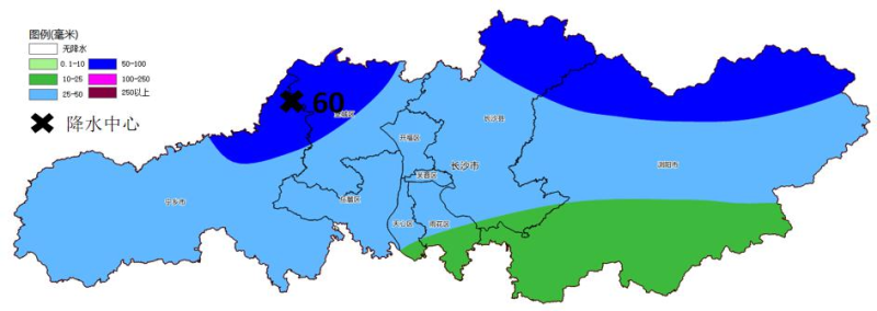 1日08时-2日08时降水量预报（单位：毫米）