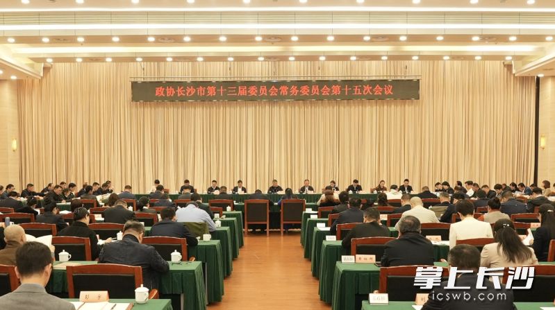 12日，政协长沙市第十三届委员会常务委员会第十五次会议召开。长沙晚报通讯员 陈婉依 摄