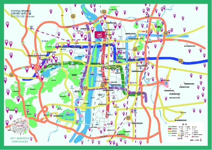 长沙图书馆总分馆地图