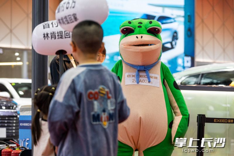 2024湖南车展里的可爱元素。  均为长沙晚报全媒体记者董阳摄