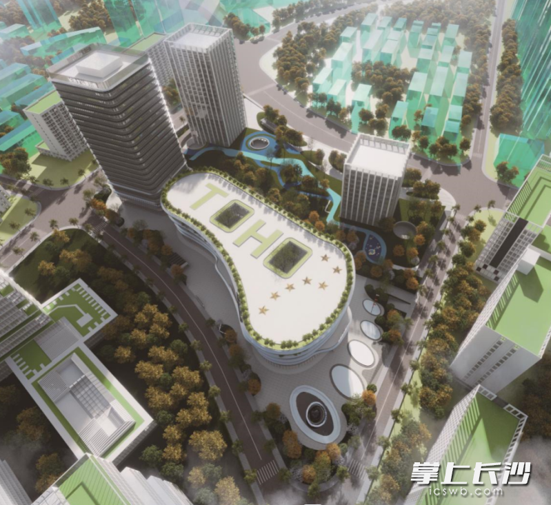 长沙北斗研究院总部基地效果图。受访者供图