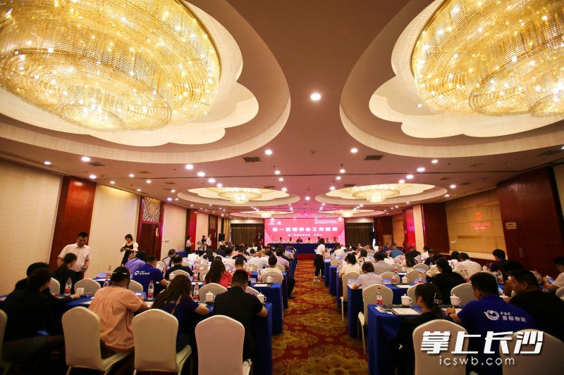 今日，宁乡市旅游协会换届选举大会举行。均为长沙晚报全媒体记者 贺文兵 摄