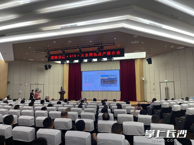 18日，省高院举办湖南法院“6.18”大宗网拍资产推介会。长沙晚报全媒体记者 李广军 摄