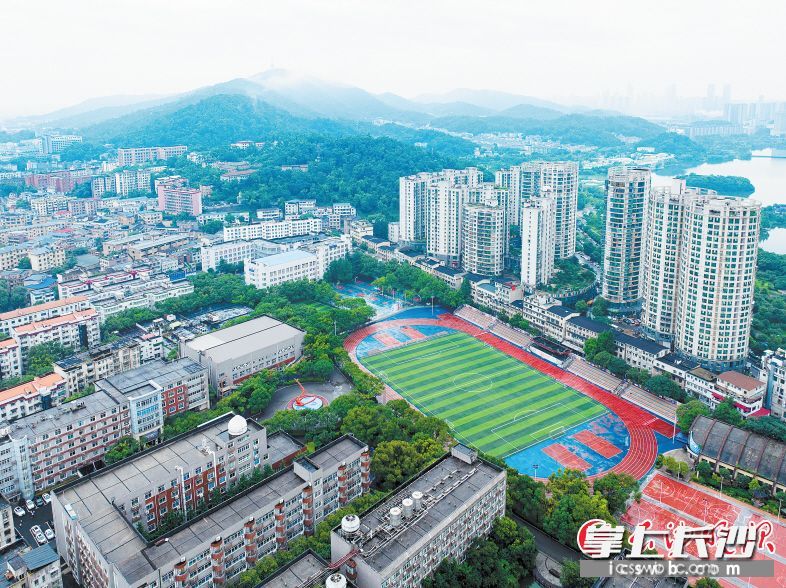 俯瞰麓山国际实验学校的美丽校园。　　邹麟 摄
