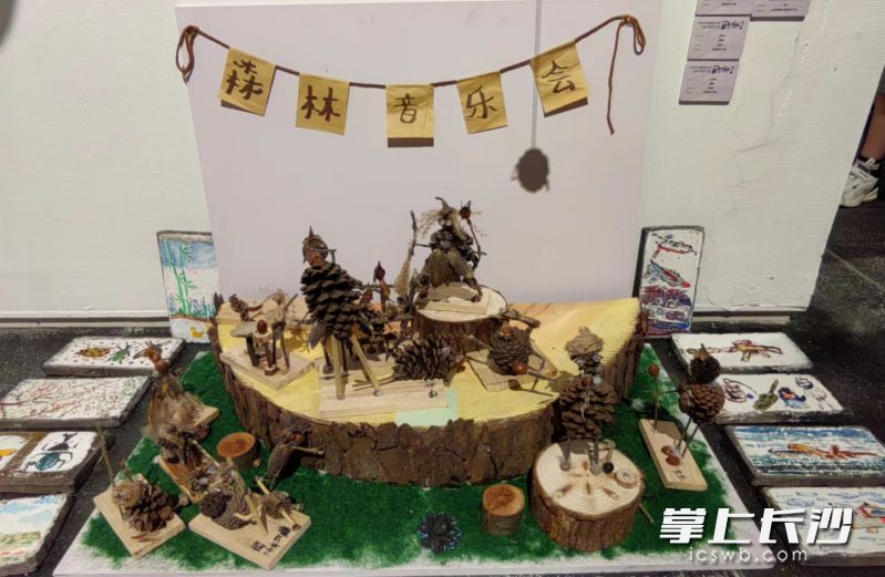 儿童主题艺术展作品。长沙晚报全媒体记者 肖舞 摄