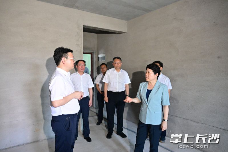 吴桂英调研雨花区东山街道东升家园保障性住房农民安置房项目。