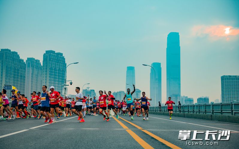 2023长沙马拉松盛况。  长沙晚报全媒体记者 邹麟 摄（资料图片）