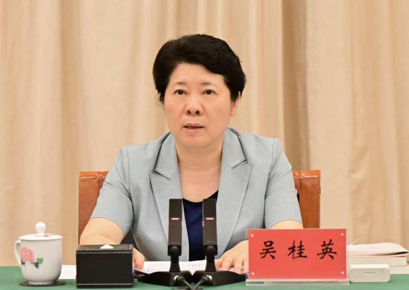 省委常委、市委书记吴桂英作总结讲话。  均为长沙晚报全媒体记者 余劭劼 摄