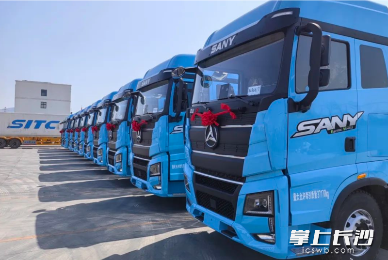 三一重卡新能源牵引车。企业供图