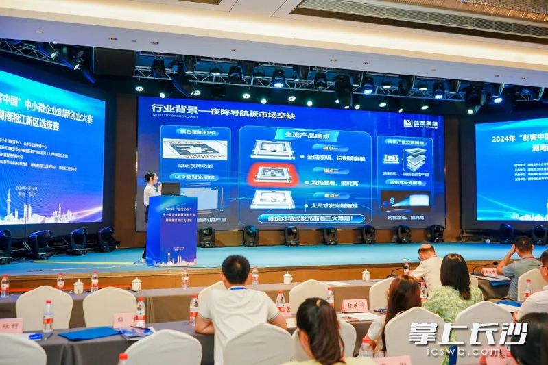蓝墨科技在选拔赛上展示项目。主办方供图。