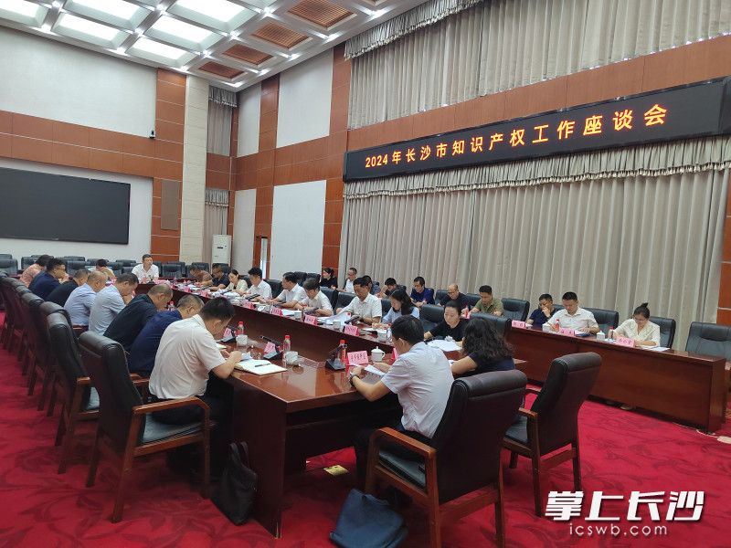8月22日,2024年长沙市知识产权工作座谈会举行。 长沙晚报全媒体记者 徐运源 摄 8月22日,2024年长沙市知识产权工作座谈会举行。 长沙晚报全媒体记者 徐运源 摄