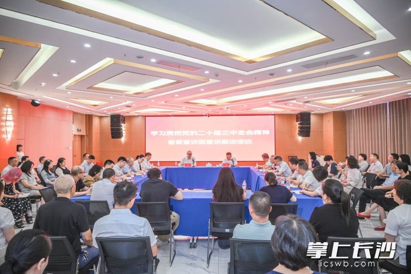 27日，学习贯彻党的二十届三中全会精神省委宣讲团宣讲座谈活动在隆平高科技园举行。 长沙晚报通讯员 龙莉 摄
