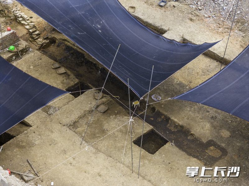 8月28日，坡子街原财贸医院考古工地。长沙晚报全媒体记者 郭雨滴 摄