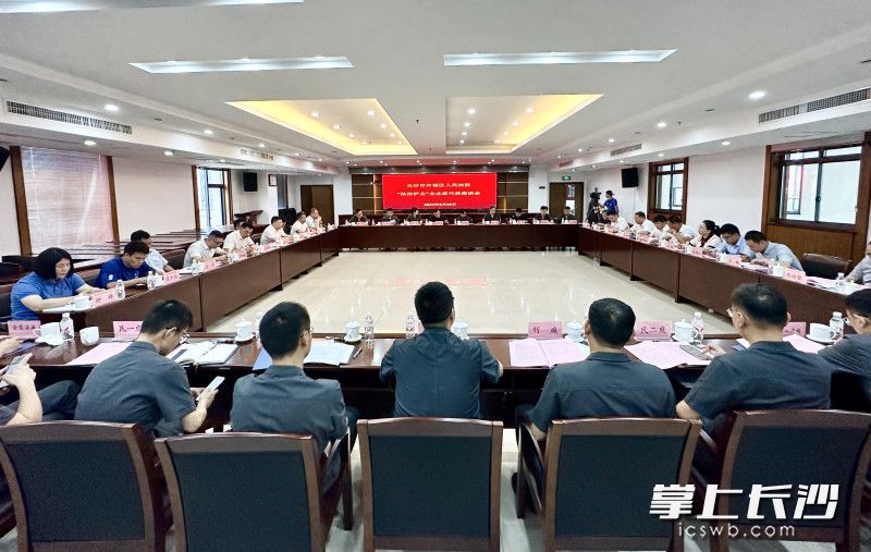 29日，开福区法院召开“法治护企”企业家代表座谈会，将企业“需求清单”转化为法院工作“履职清单”。 长沙晚报通讯员 罗晓 摄