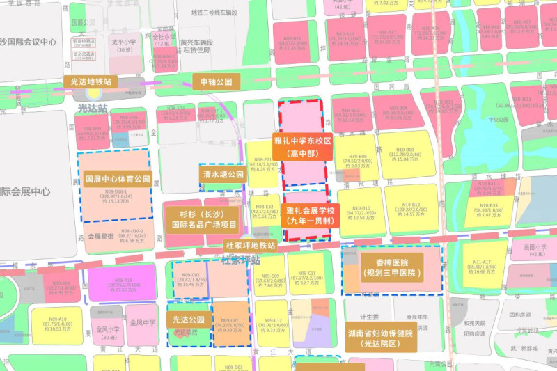 雅礼中学新校区项目区位图。受访者供图