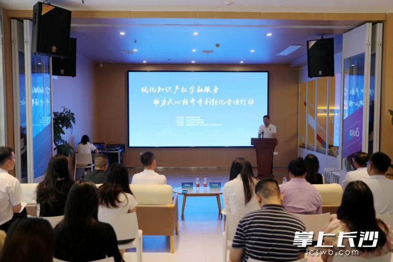 知识产权质押融资入园惠企主题沙龙活动。 均为长沙晚报全媒体记者匡小娟摄