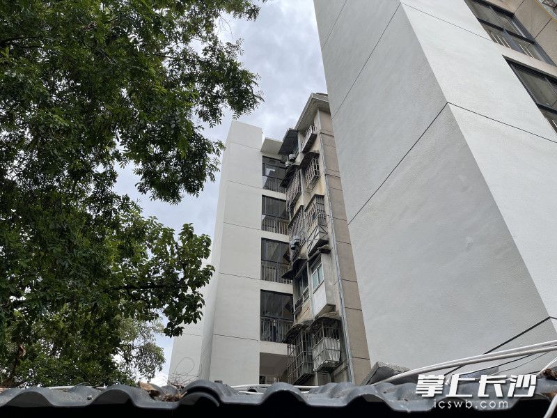 加装的电梯与原有的建筑风格巧妙融合。长沙晚报全媒体记者 李广军 摄