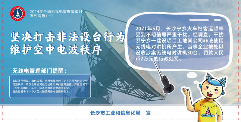 坚决打击非法设台行为，维护空中电波秩序   系列海报（一）