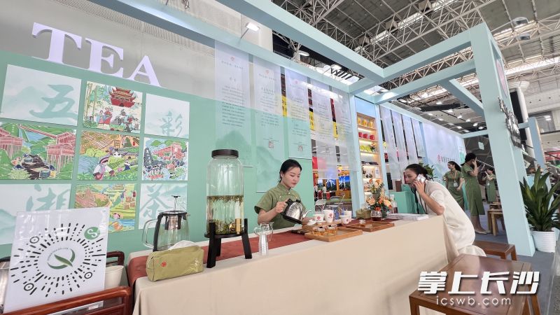 市民周末可以通过互动活动了解湖南茶。 长沙晚报全媒体记者 周辉霞 摄