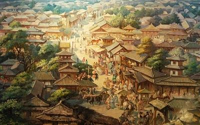 宋代潭州的繁华街景（设计插图）。图片来源：中国城市报