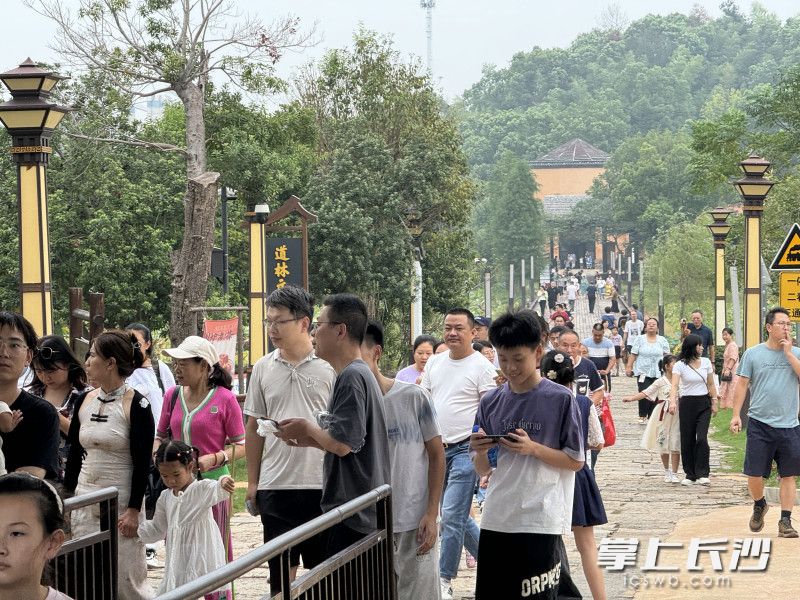 道林古镇景区人头攒动。