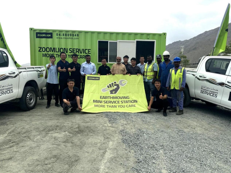 中联重科为阿联酋矿山客户打造的Mini服务配件补给站。长沙晚报通讯员　杨牧意供图