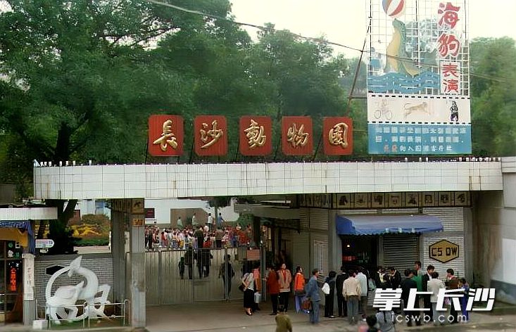 上个世纪80年代长沙动物园的门头。景区供图