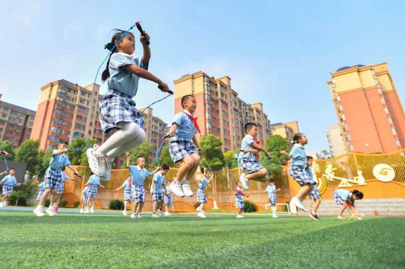 仰天湖桂花坪小学的智慧体育，已经成为学校的一大特色和亮点。陈泽国 摄