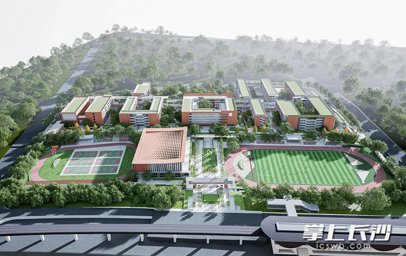 长沙市一中（湘江科学城校区）项目效果图。